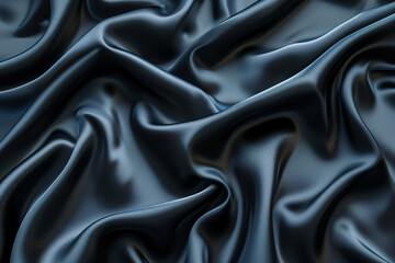 Fototapeta premium Black silk surface texture background
