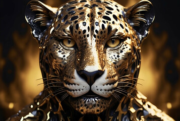 Jaguar Leopard imperial feline , photographic image with animals perfect for wall decoration	
