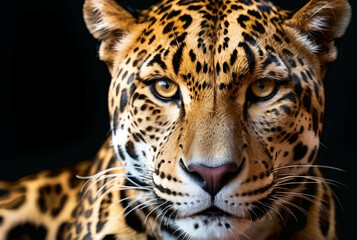 Fototapeta premium Jaguar Leopard imperial feline , photographic image with animals perfect for wall decoration 