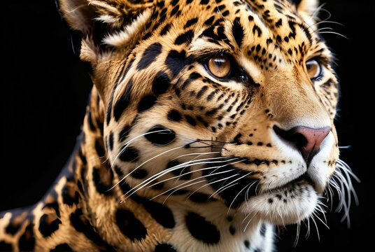 Jaguar Leopard imperial feline , photographic image with animals perfect for wall decoration	