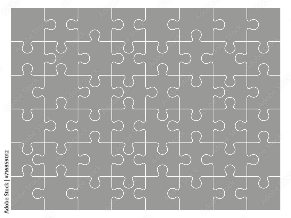 Poster jigsaw puzzle layout template. grey scheme grid