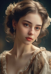 Beautiful girl woman , european portrait 