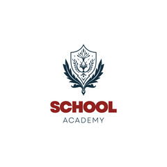 University college school logo template,University education logo design vector template