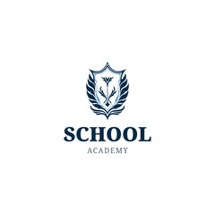 University college school logo template,University education logo design vector template