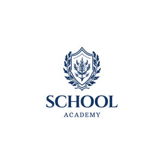 University college school logo template,University education logo design vector template