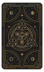Magic tarot design. Witch ritual card template © LadadikArt