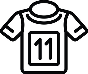 Tshirt running clothes icon outline vector. Athlete race. Walk sport