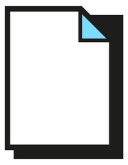 Paper sheet icon. Text document retro symbol