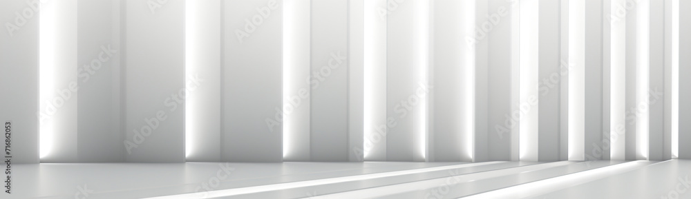 Poster the layout for the white flat striped pattern with light spots, in the style of grid-like structures