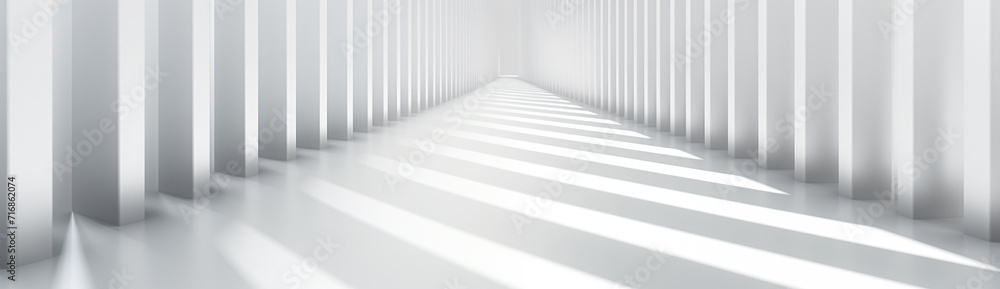 Poster the layout for the white flat striped pattern with light spots, in the style of grid-like structures