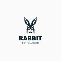 rabbit farm logo vector illustration
