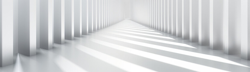 Obraz premium the layout for the white flat striped pattern with light spots, in the style of grid-like structures, shaped canvas, playful use of light and shadow, geometry-inspired, high-key lighting,