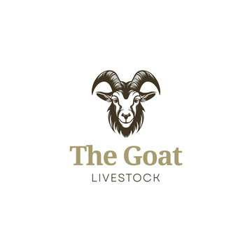 goat head vector logos
