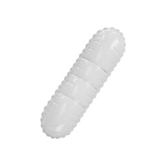 3d illustration white glossy balloon 