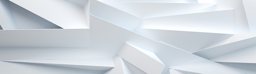 white abstract triangles background, functional design, juxtaposition of light and shadow, rectangular fields, blocky, intersecting geometries, shaped canvas