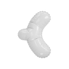 3d illustration white glossy balloon 