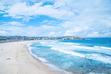 bondi beach and sea in Sydney, New South Wales, Australia
