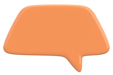 Speech Bubble. Text Box. 3D Illustration.