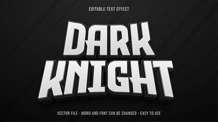 Black editable text effect, super hero text style