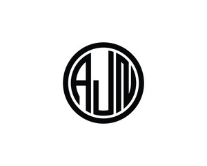 AJN logo design vector template