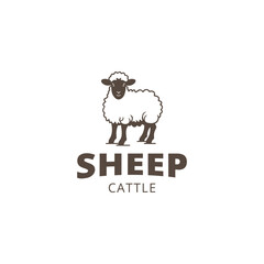Fototapeta premium sheep cattle logo design vector