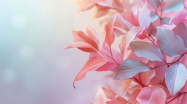 Pink wallpaper with flowers.