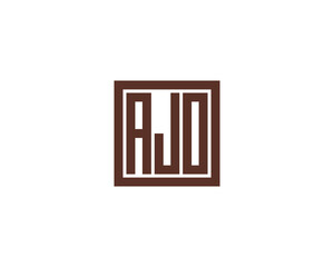 AJO logo design vector template