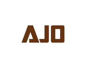 AJO logo design vector template
