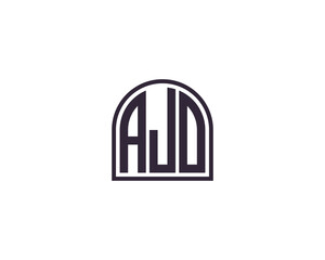 AJO logo design vector template