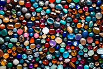 Fototapeta na wymiar colorful ring stones