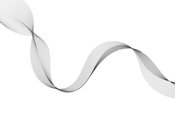 Abstract wave element for design. Digital frequency track equalizer. Stylized line art background. Vector illustration. Wave with lines created using blend tool. Curved wavy line, smooth stripe.