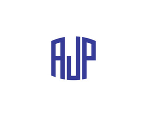 AJP logo design vector template