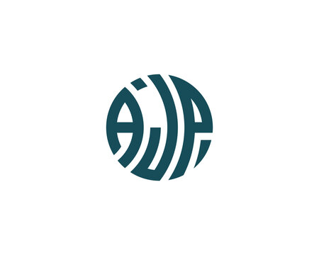 AJP logo design vector template