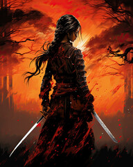 A female Samurai Warrior