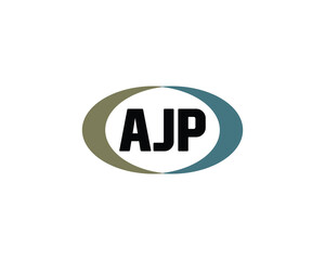 AJP logo design vector template