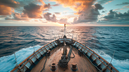 船から見る海 - obrazy, fototapety, plakaty