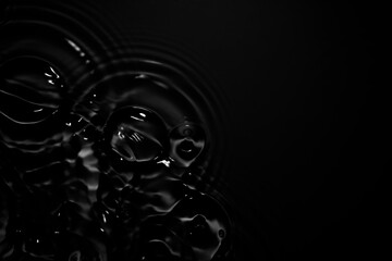 Natural water surface with abstract black softness.