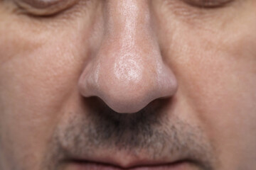 Obraz premium Closeup view of man with normal skin