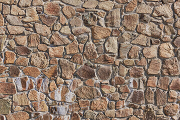 Stone wall texture. Wall background of large stones