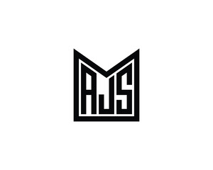 Fototapeta premium AJS logo design vector template
