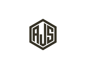 AJS logo design vector template