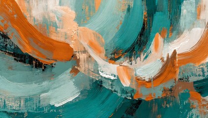 Modern Abstract Oil Painting Design.