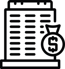 Loan manager apartment icon outline vector. Business agency. Policy finance