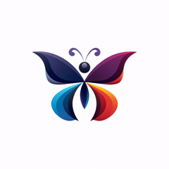 Flat logo illustration of Butterfly