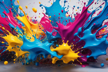 Abstract background with colorful splashes
