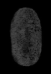 fingerprint on black