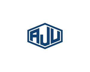 AJU logo design vector template