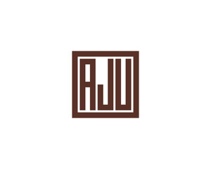 AJU logo design vector template