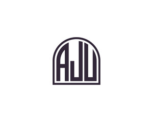 AJU logo design vector template