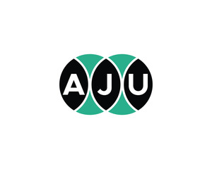 AJU logo design vector template